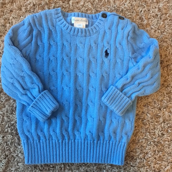 Blue Ralph Lauren cable knit sweater. 24 month. - Picture 1 of 4